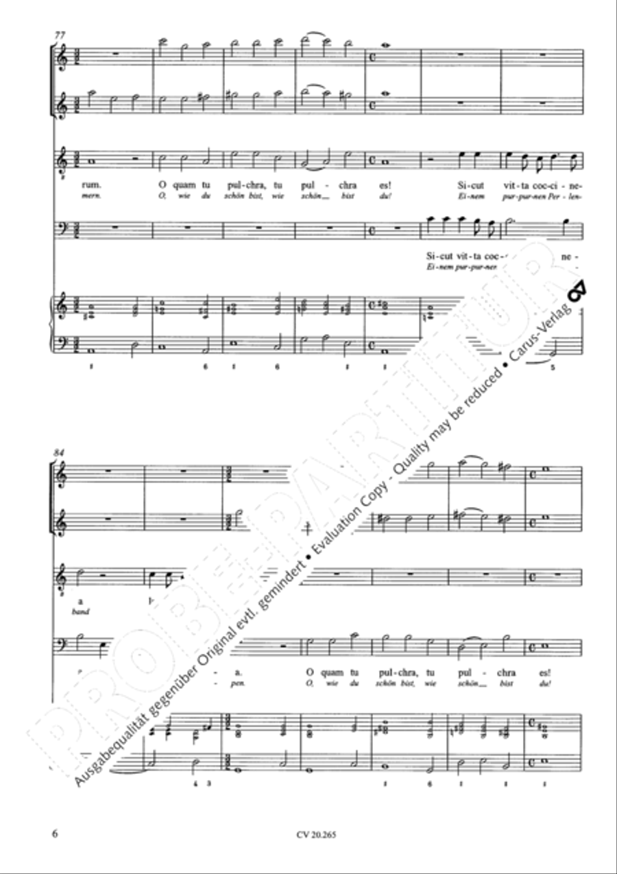O quam tu pulchra es; Veni de Libano Score scores gallery preview page 7