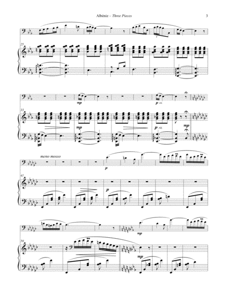 Three Pieces from Suite Espanola for Euphonium and Piano