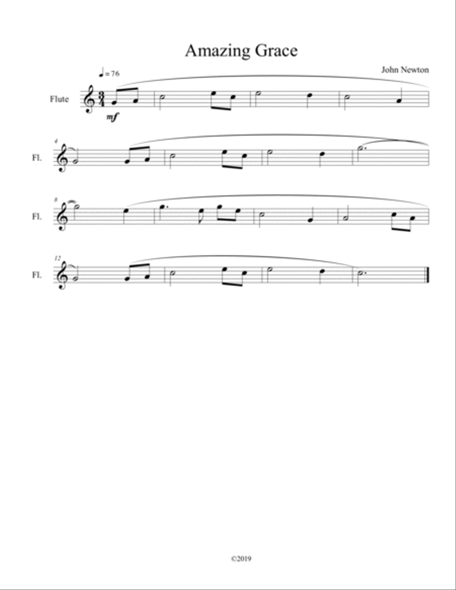 20 Greatest Hymns for Solo Flute Flute Solo scores gallery preview page 5