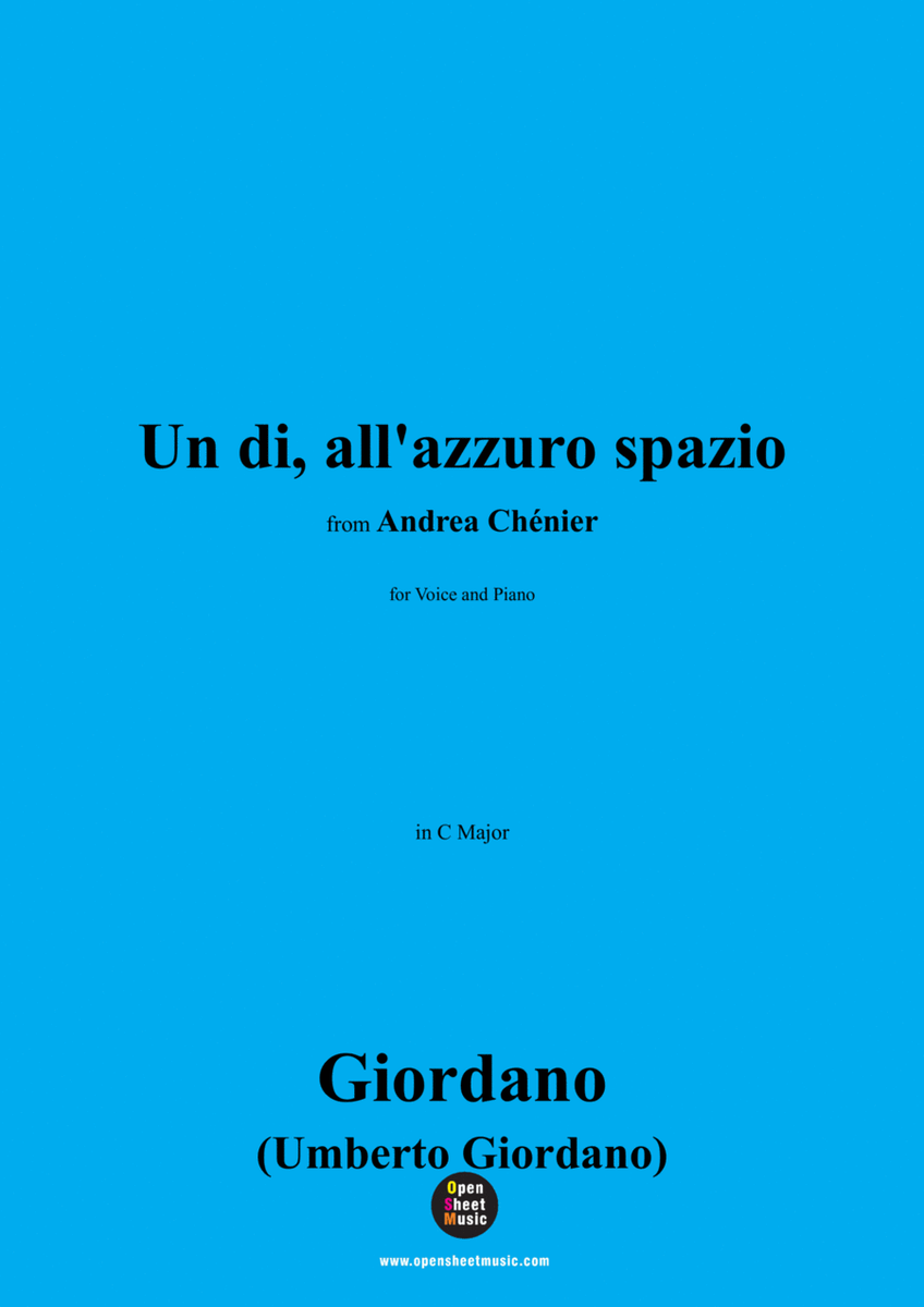 U. Giordano-Un di,all'azzuro spazio,in C Major image number null
