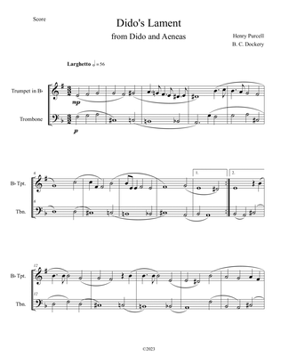 Dido's Lament (Trumpet and Trombone Duet)