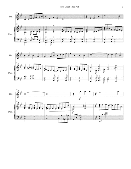 How Great thou Art - for Oboe and Piano image number null