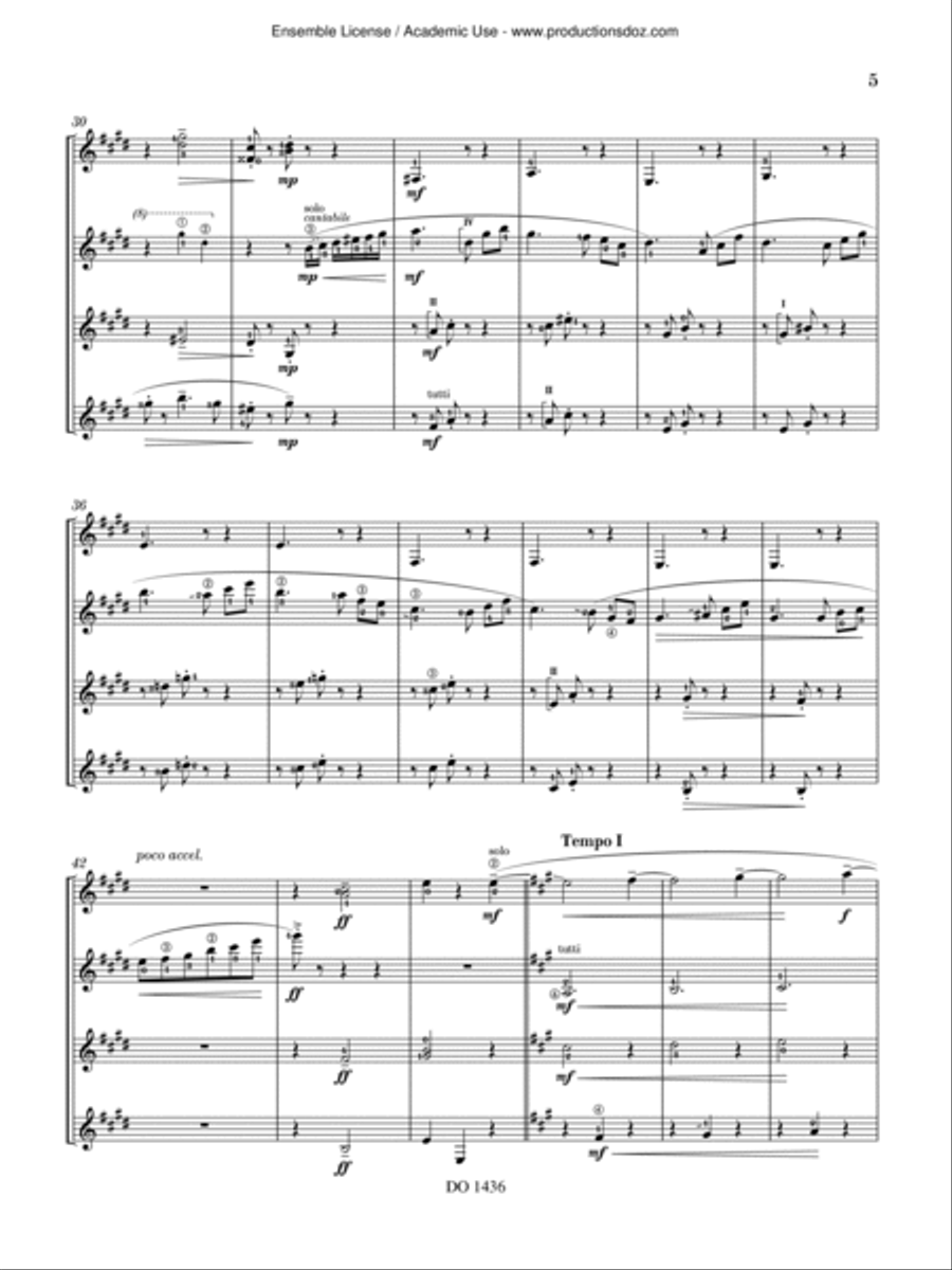Sonatina di Primavera, Op. 27a Guitar Ensemble scores gallery preview page 5