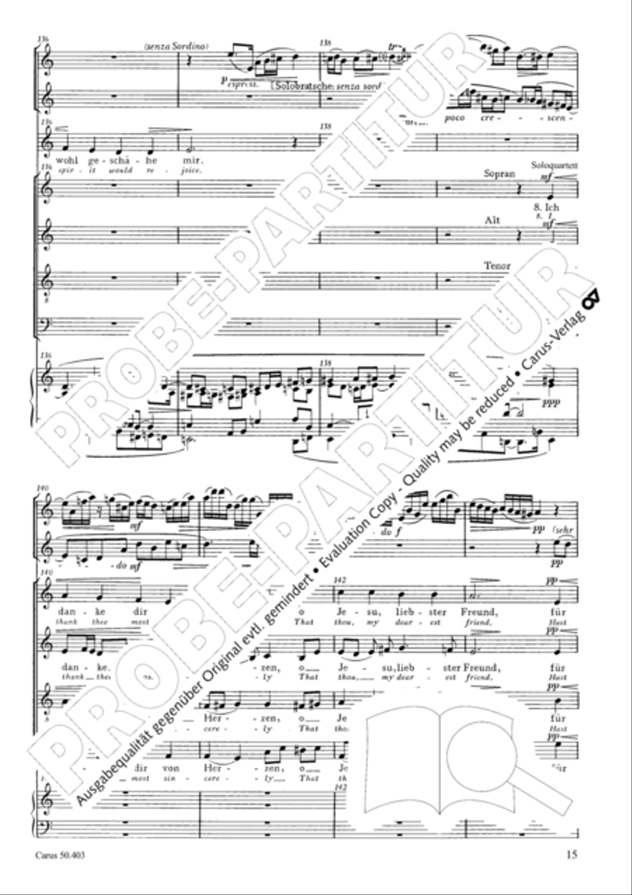 O sacred head, sore wounded (O Haupt voll Blut und Wunden) 4-Part scores gallery preview page 16