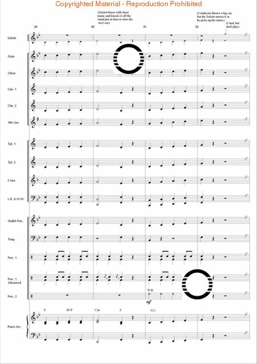 Concerto for Triangle and Band Concert Band scores gallery preview page 9