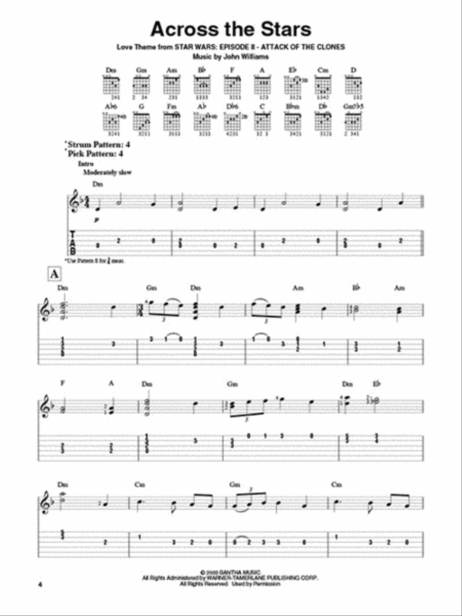 Star Wars Guitar Tablature scores gallery preview page 4