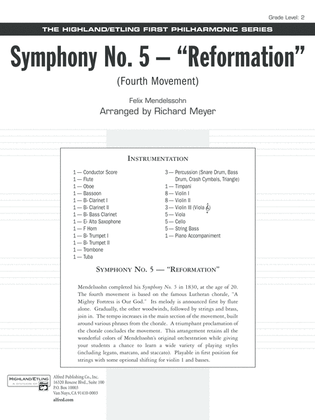 Book cover for Symphony No. 5 "Reformation" (4th Movement): Score