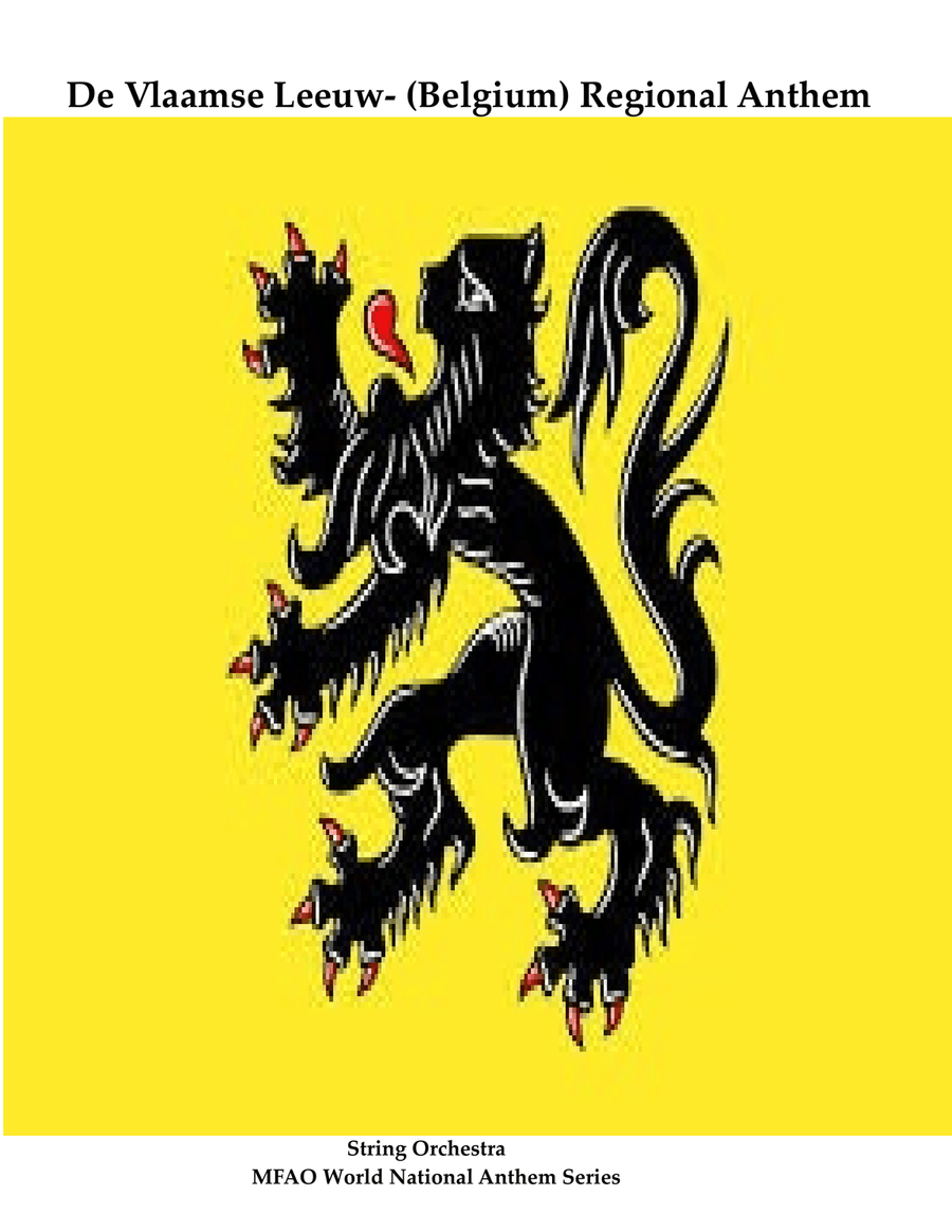 De Vlaamse Leeuw-Flanders (Belgium) Regional Anthem ''The Flemish Lion'' for String Orchestra String Orchestra scores gallery preview page 1