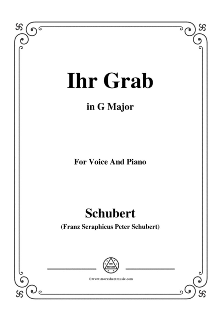 Schubert-Ihr Grab,in G Major,D.736,for Voice and Piano Voice Solo scores gallery preview page 1