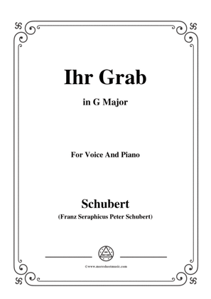 Schubert-Ihr Grab,in G Major,D.736,for Voice and Piano
