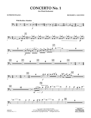 Concerto No. 1 (for Wind Orchestra) - Euphonium in Bass Clef