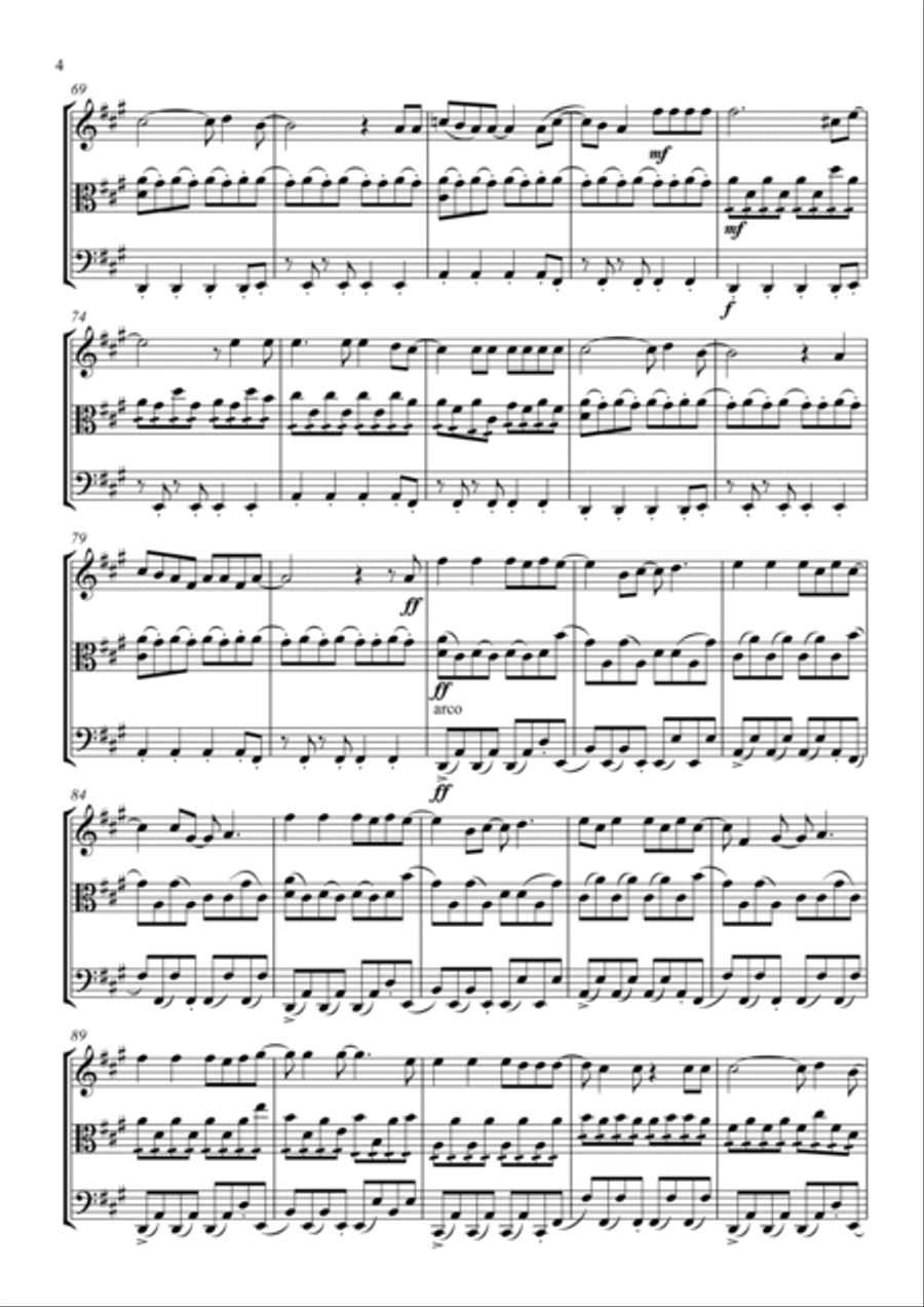 Viva La Vida String Trio scores gallery preview page 4