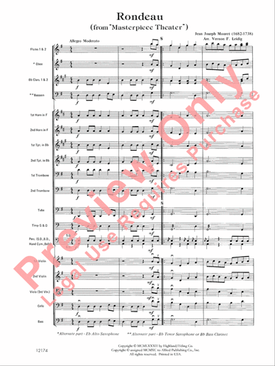 Rondeau (Theme from Masterpiece Theatre) Full Orchestra scores gallery preview page 4