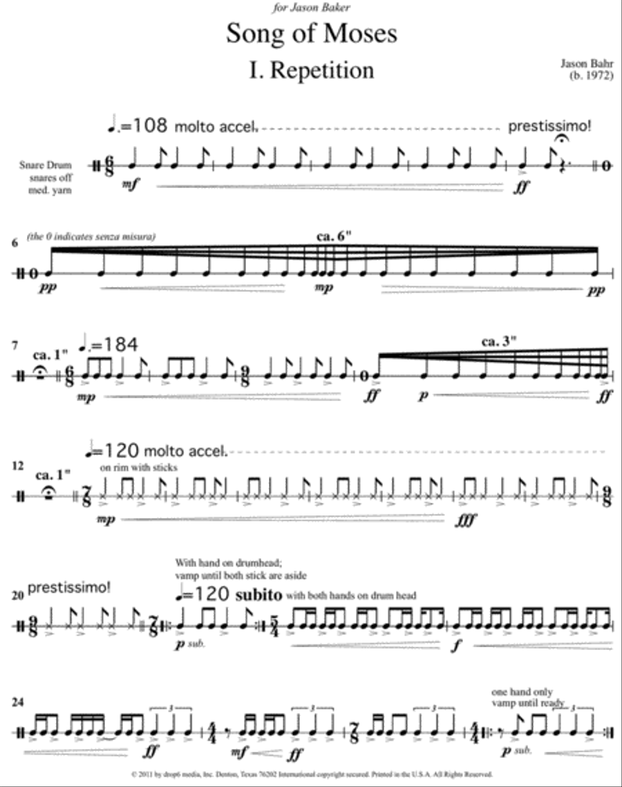 Song of Moses I.II.III.IV Set of Parts scores gallery preview page 2