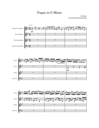 Fugue In G Minor, BWV 578