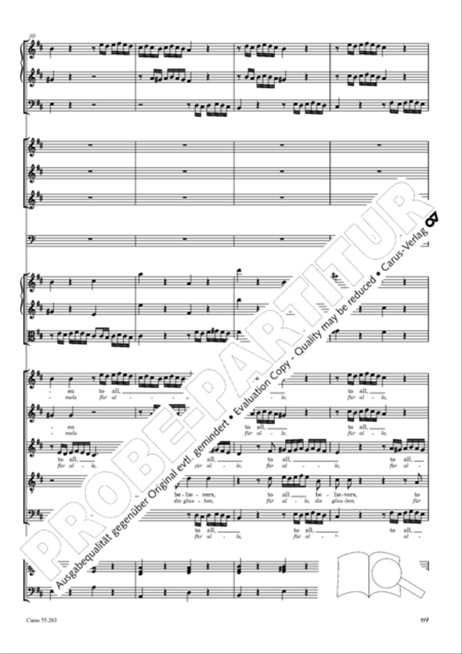 Te Deum for the Victory of Dettingen SSATB scores gallery preview page 86
