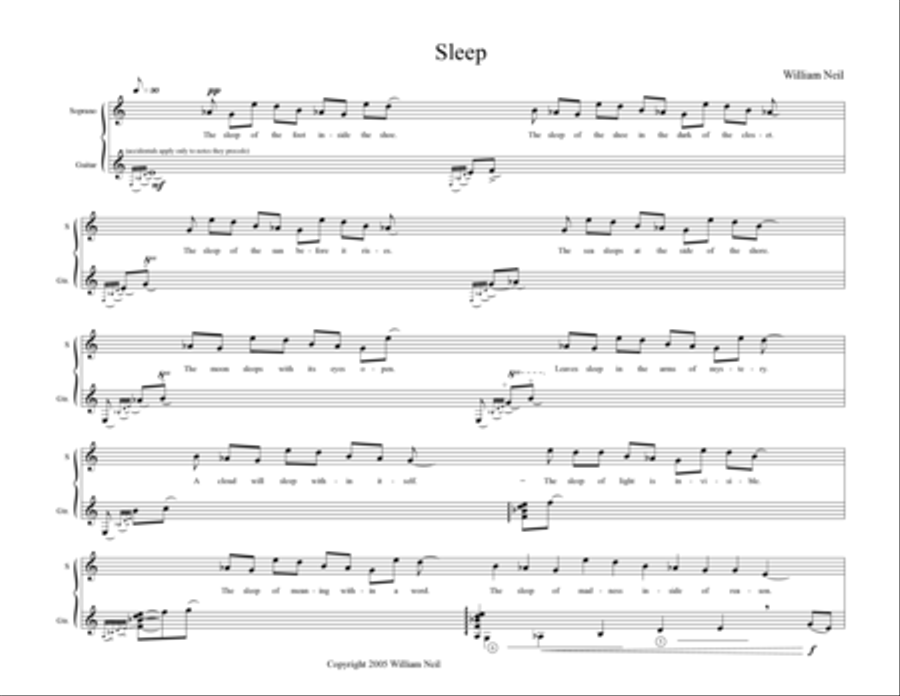Sleep and the Room Guitar scores gallery preview page 3