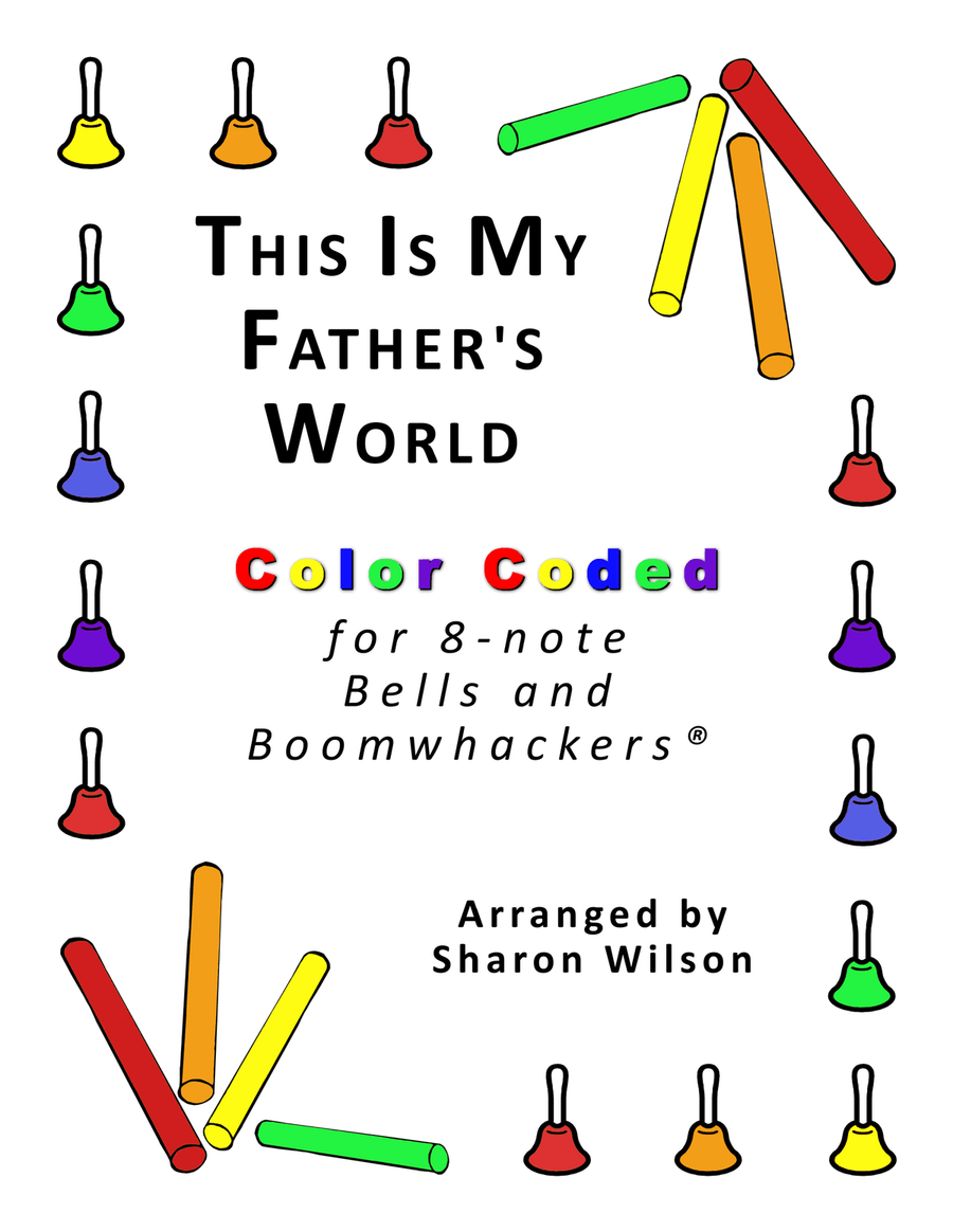 This Is My Father's World (for 8-note Bells and Boomwhackers® with Color Coded Notes) Handbell Choir scores gallery preview page 1