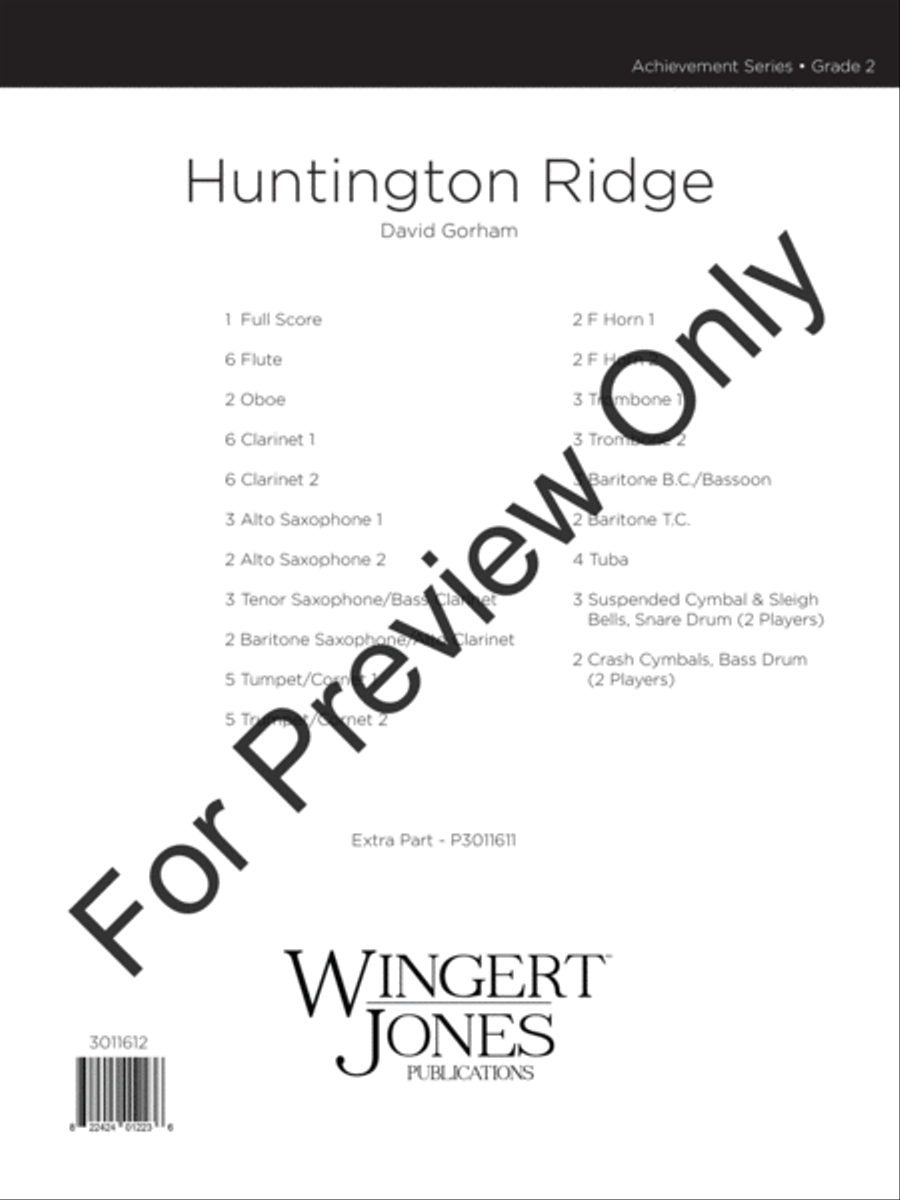 Huntington Ridge Concert Band scores gallery preview page 2