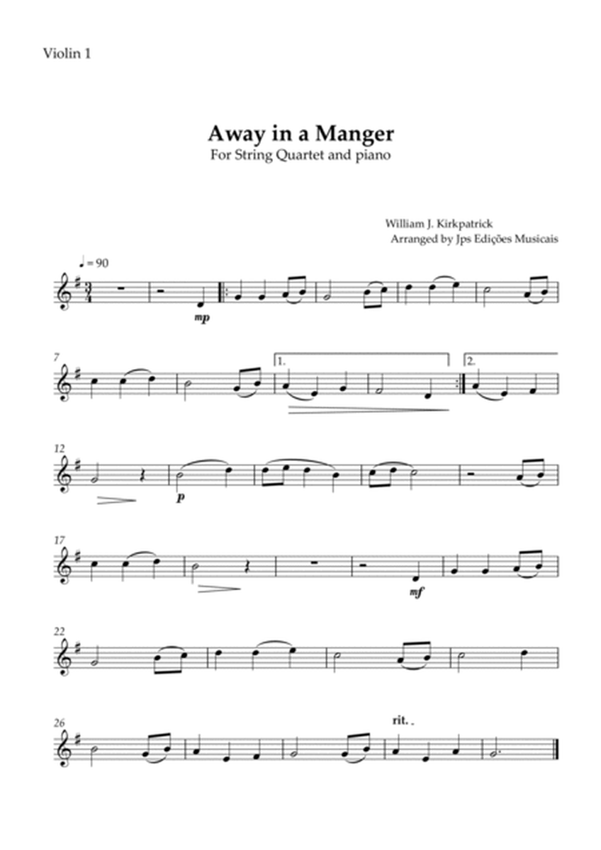 Away in a Manger for String Quartet and Piano image number null
