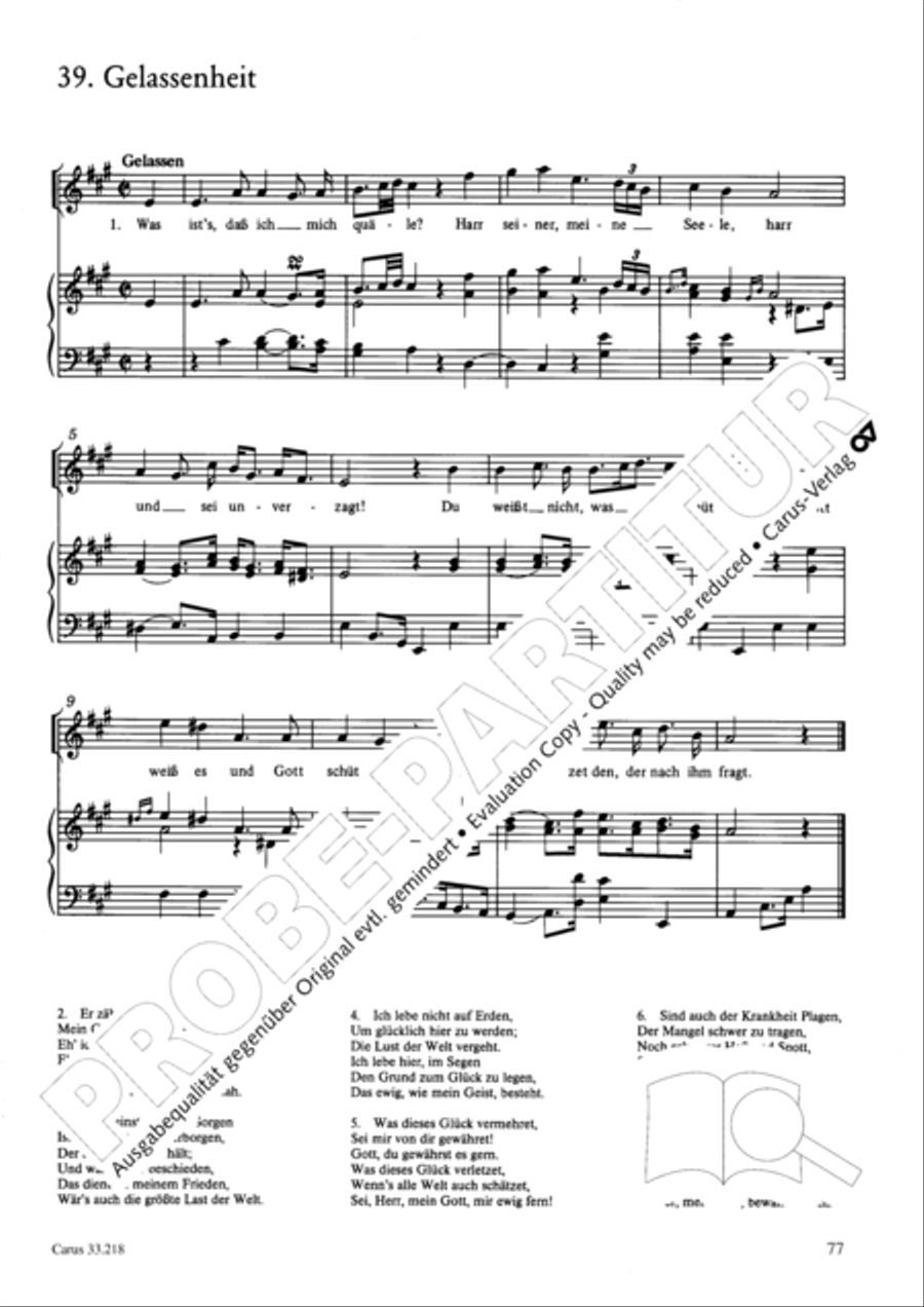Geistliche Oden und Lieder (Gellert) Collection / Songbook scores gallery preview page 72