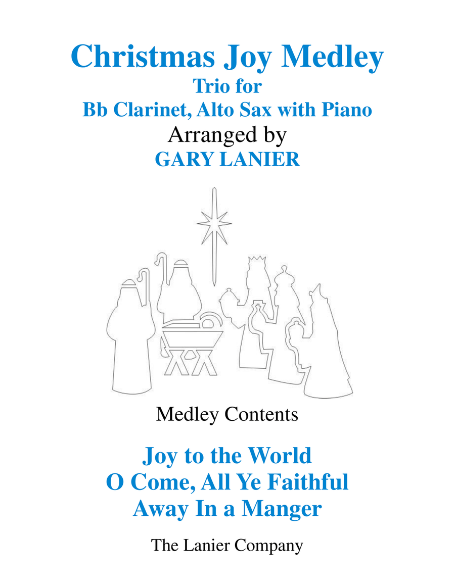 Book cover for CHRISTMAS JOY MEDLEY (Trio - Bb Clarinet & Alto Sax with Piano)