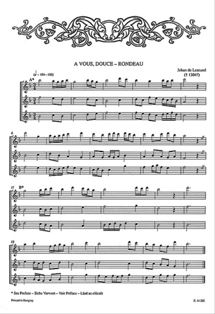 Chamber Music for Three Treble Recorders from the 14th-18th Centuries Alto Recorder scores gallery preview page 2