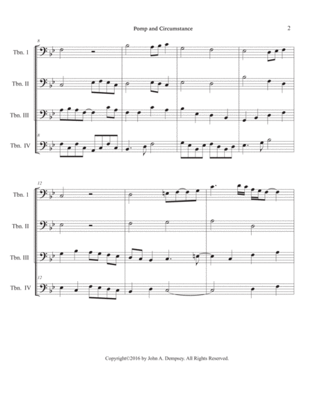 Pomp and Circumstance (Trombone Quartet) image number null