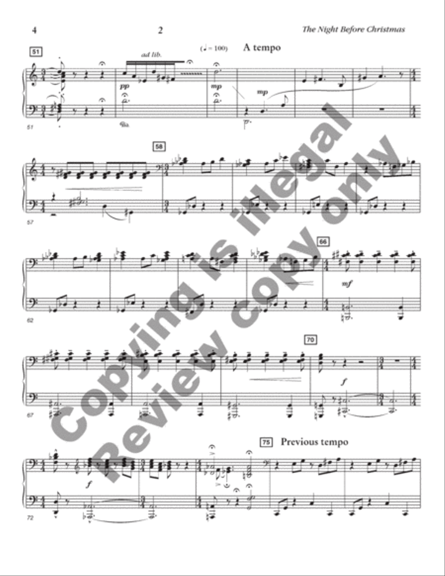 The Night Before Christmas Harp scores gallery preview page 17