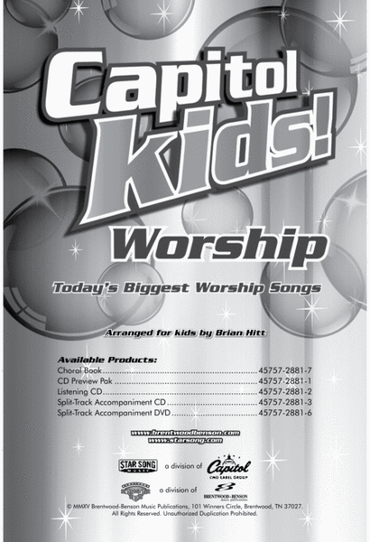 Capitol Kids! Worship (choral book) image number null