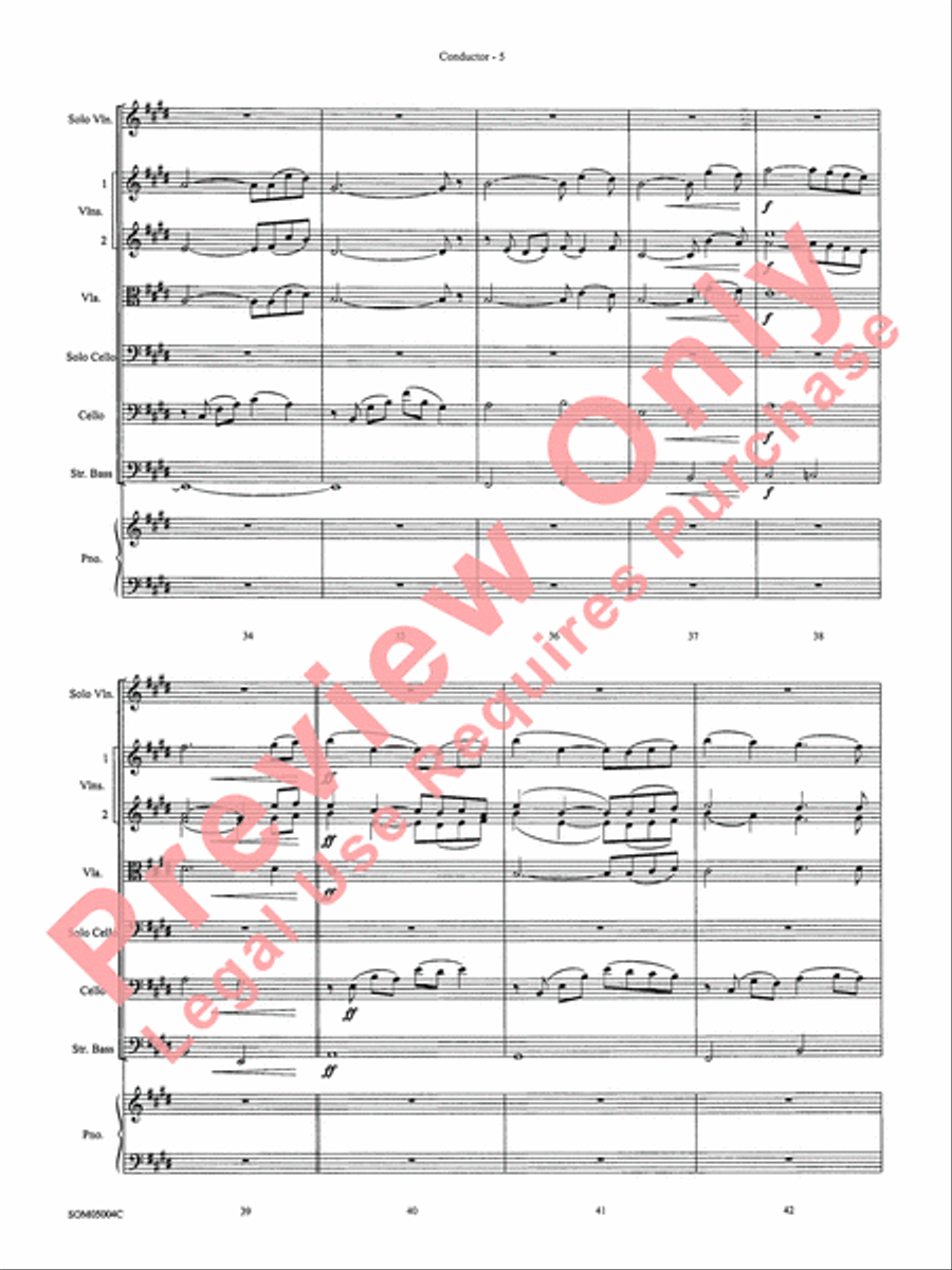 Love Affair, Theme from String Orchestra scores gallery preview page 7