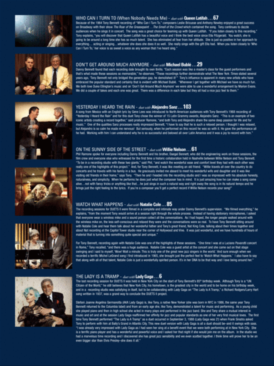 Tony Bennett -- Duets II Piano, Vocal, Guitar scores gallery preview page 5