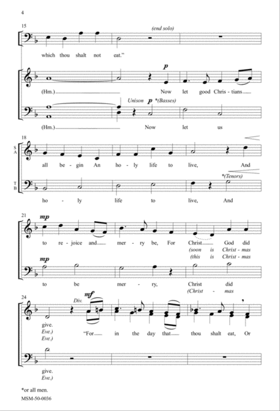 The Lord at First Did Adam Make 4-Part scores gallery preview page 3