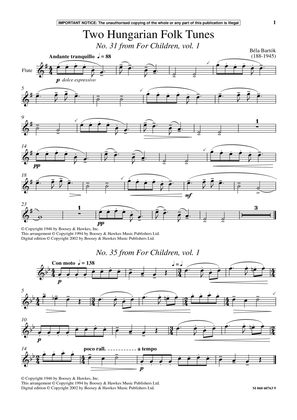 Two Hungarian Folk Tunes (No. 31 from For Children, Vol. 1)