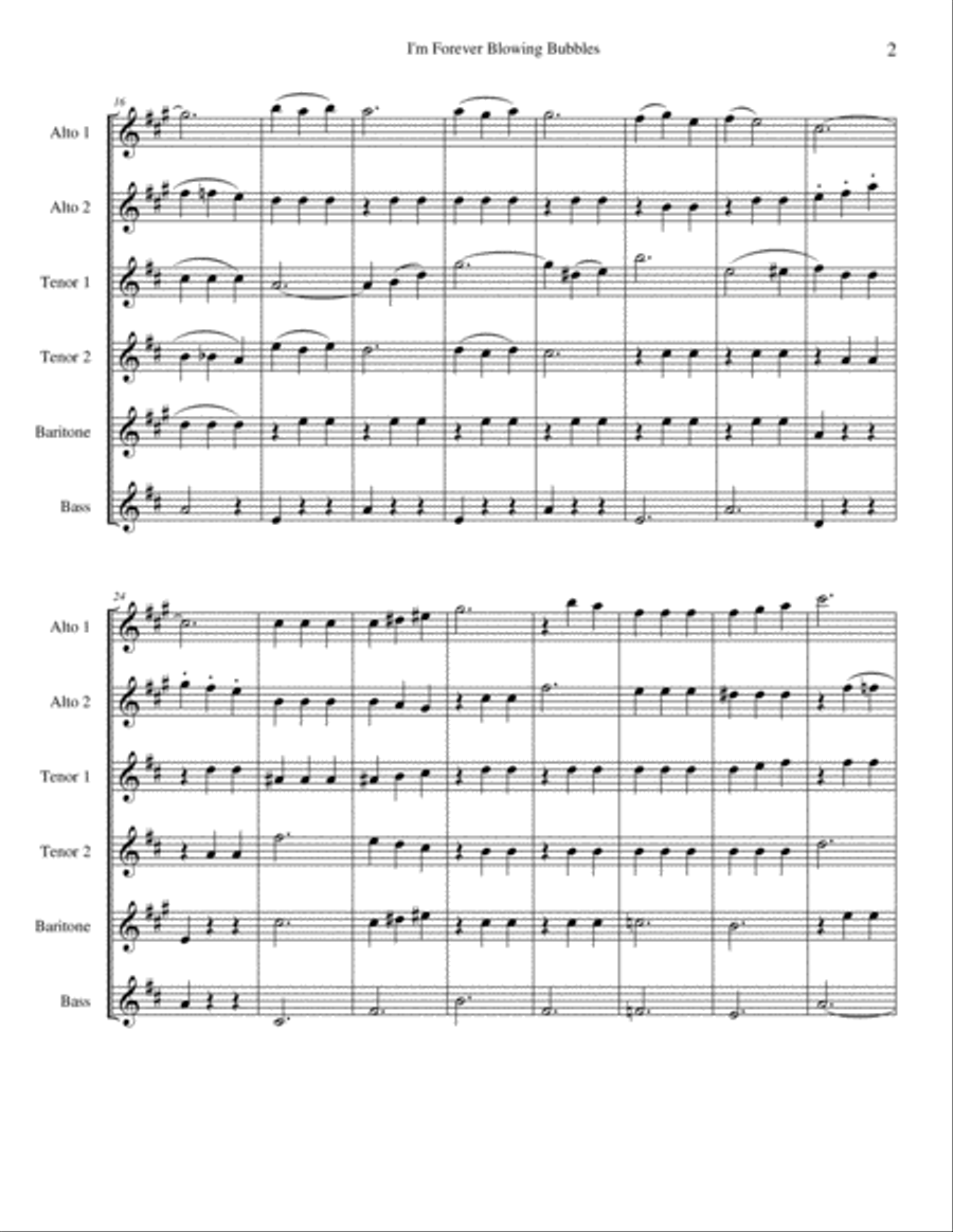 I'm Forever Blowing Bubbles Chamber Music scores gallery preview page 3