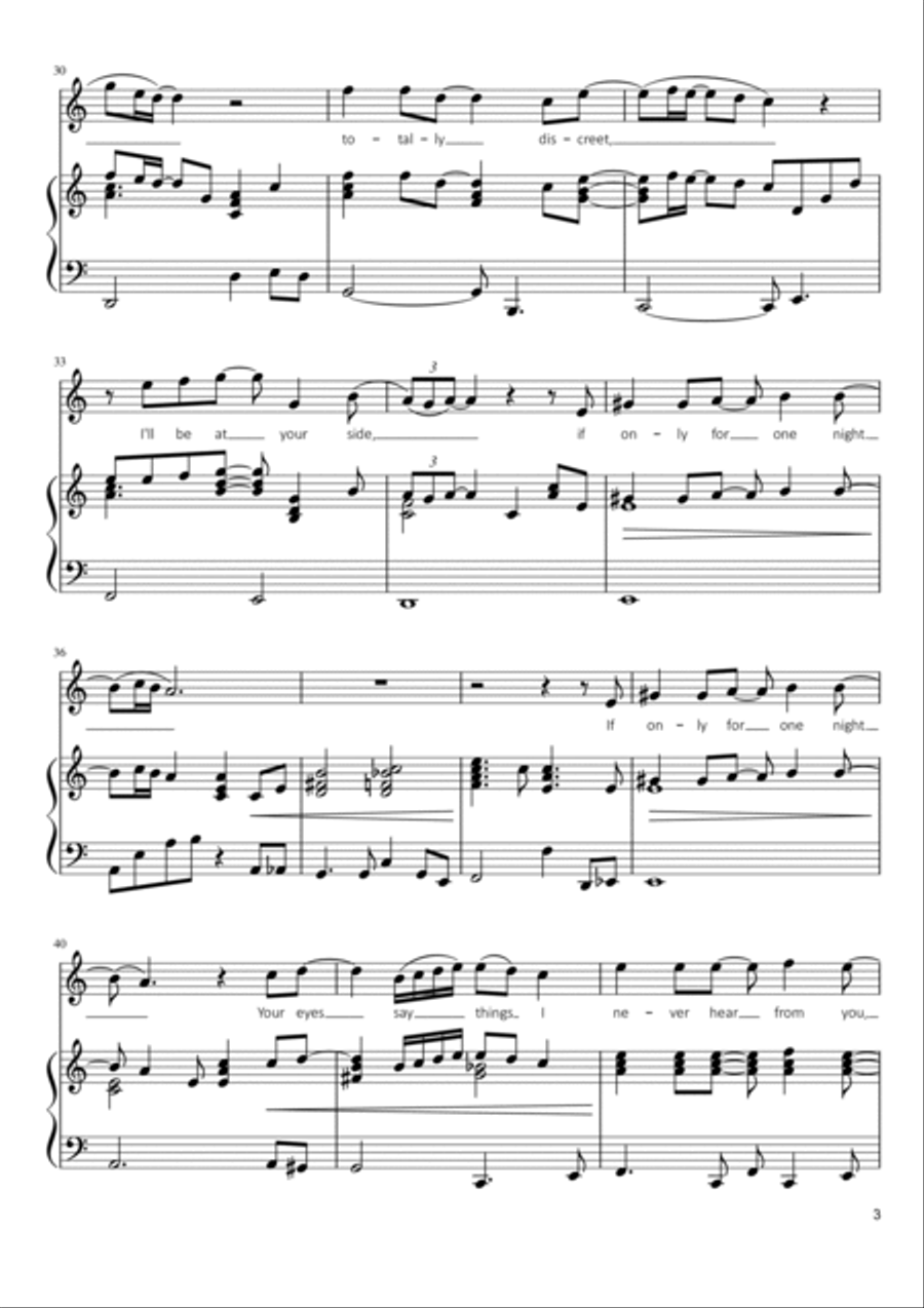 If Only For One Night Voice scores gallery preview page 3