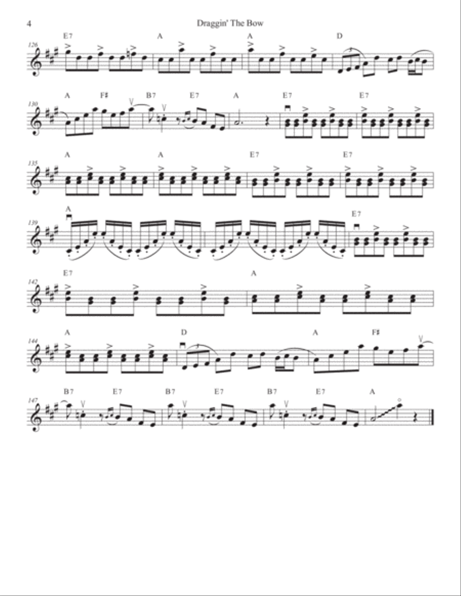 Draggin' The Bow for Fiddle Solo Violin Solo scores gallery preview page 5