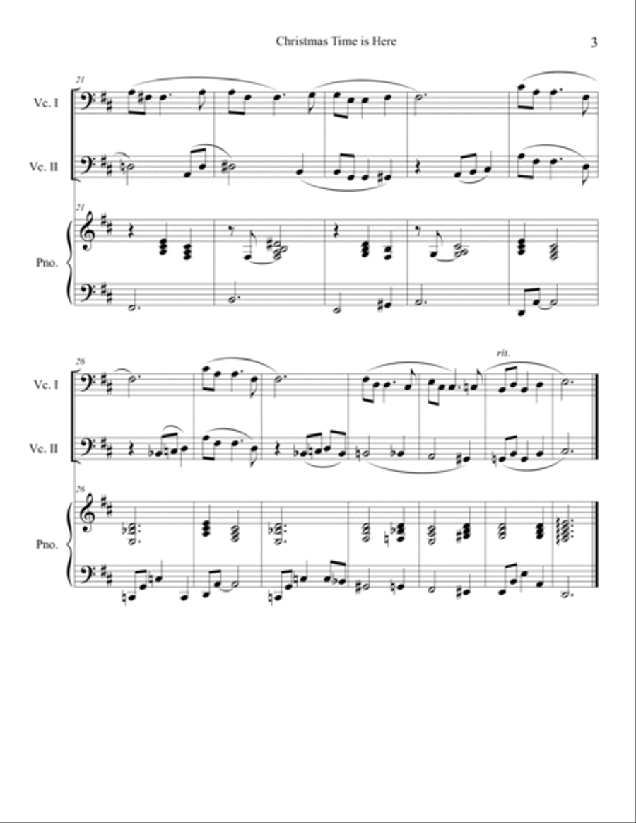 Christmas Time Is Here Christmas Time Is Here String Duet scores gallery preview page 3