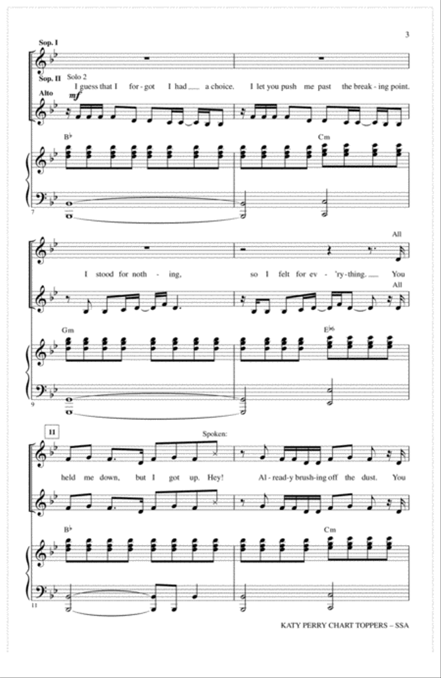 Katy Perry: Chart Toppers SSA scores gallery preview page 2