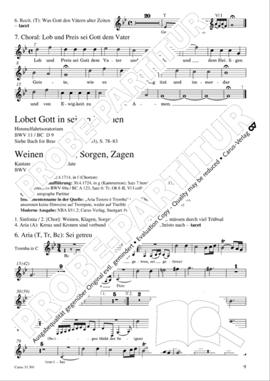 Bach for Brass 1: Cantatas I Voice scores gallery preview page 18