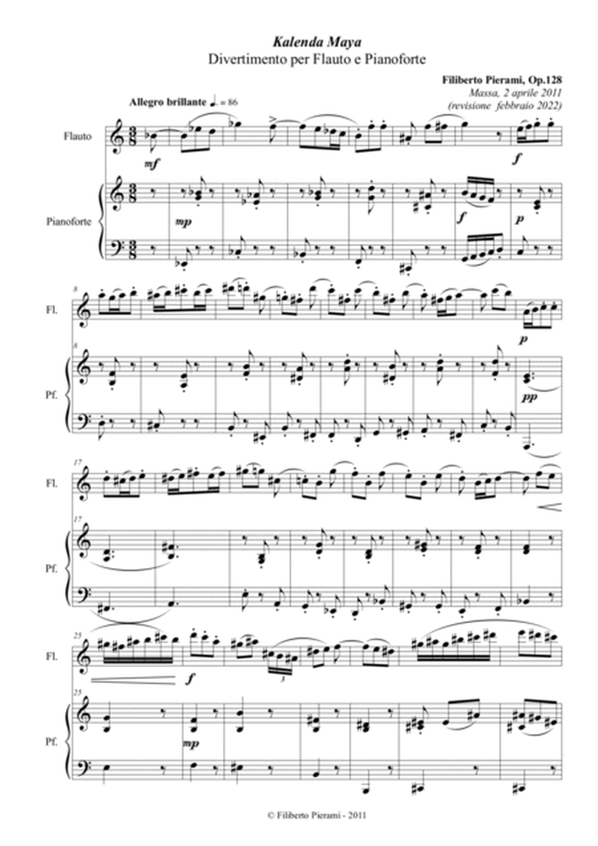 Filiberto Pierami: “KALENDA MAYA” DIVERTIMENTO Op. 128
