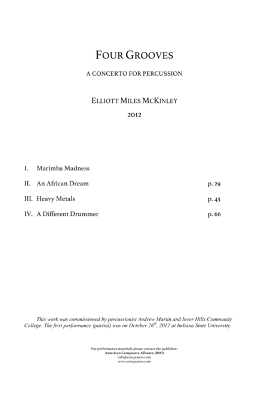 [McKinley] Four Grooves Small Ensemble scores gallery preview page 3