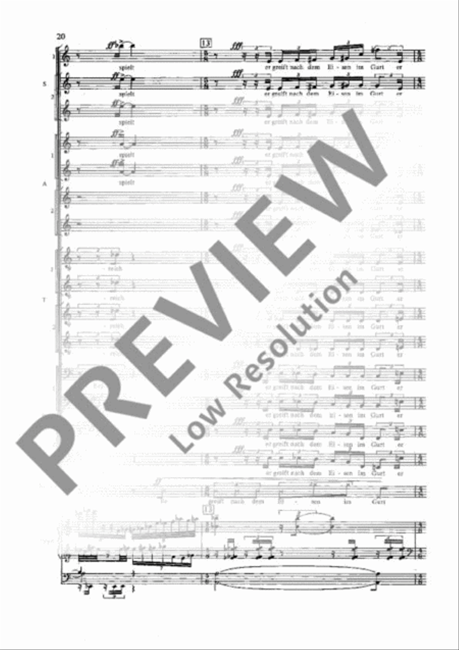 Todesfuge SSAATTBB scores gallery preview page 21