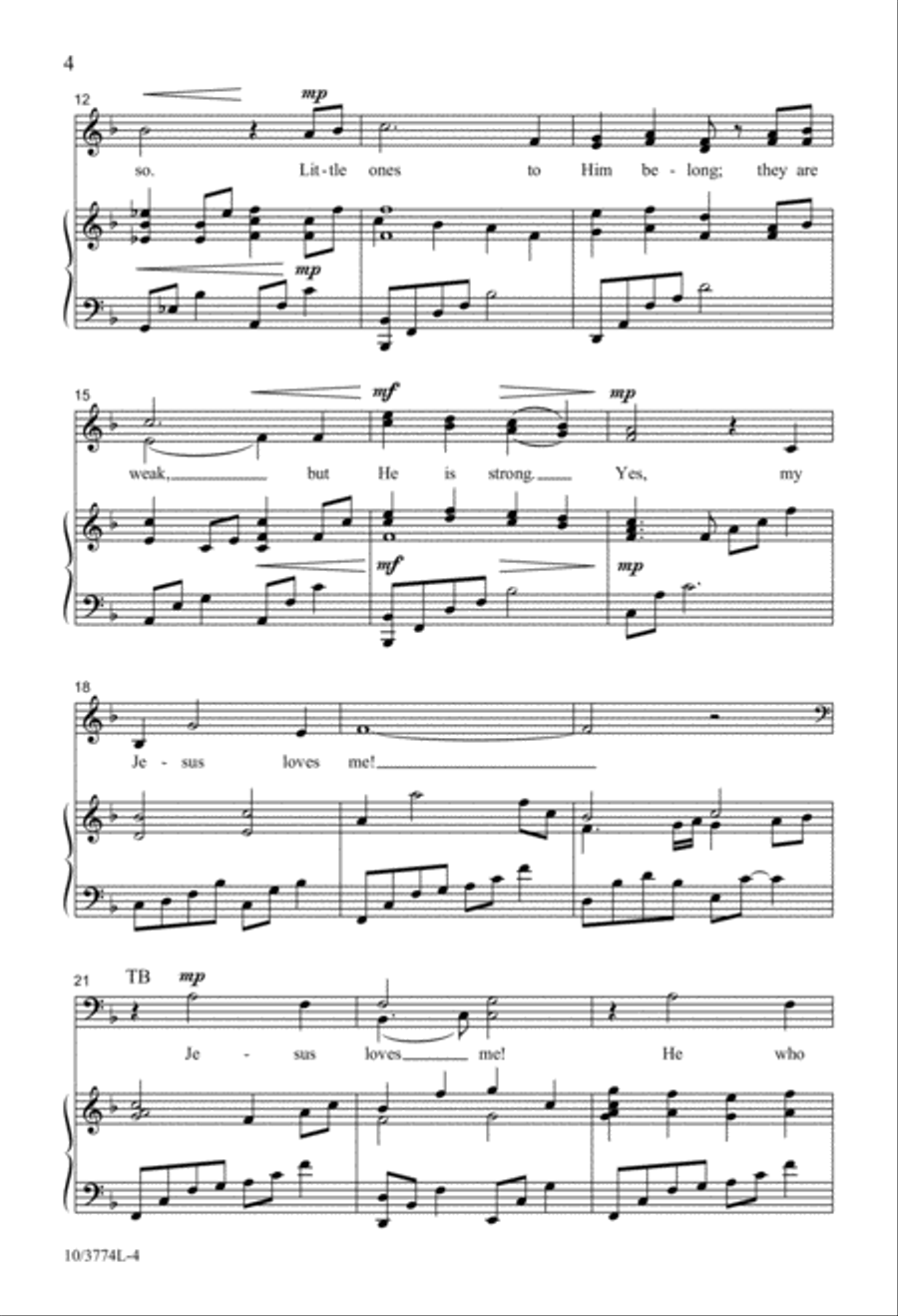 Yes, My Jesus Loves Me Yes, My Jesus Loves Me SSAA scores gallery preview page 3