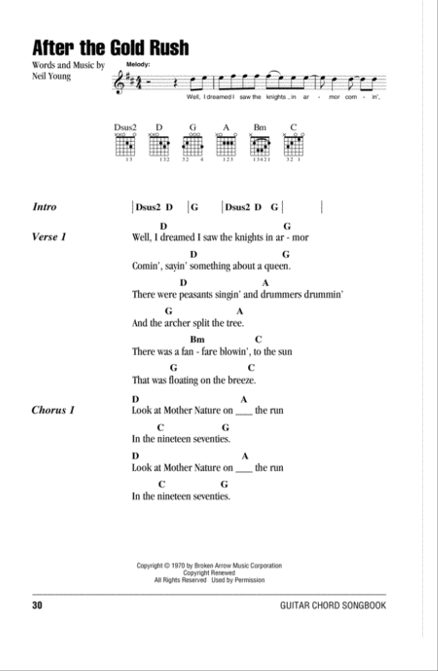 After The Gold Rush After The Gold Rush Acoustic Guitar scores gallery preview page 1