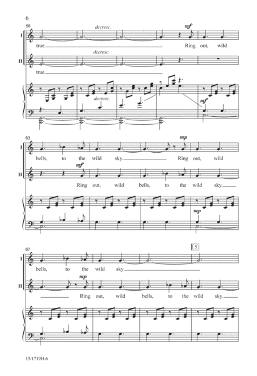 Ring Out, Wild Bells 2-Part scores gallery preview page 6