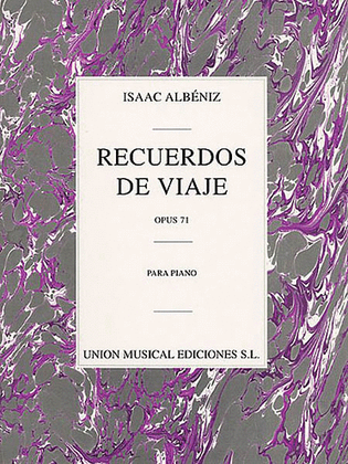 Book cover for Isaac Albeniz: Recuerdos De Viaje Op.71