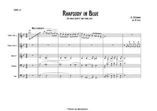Rhapsody in Blue, for brass quintet and piano solo