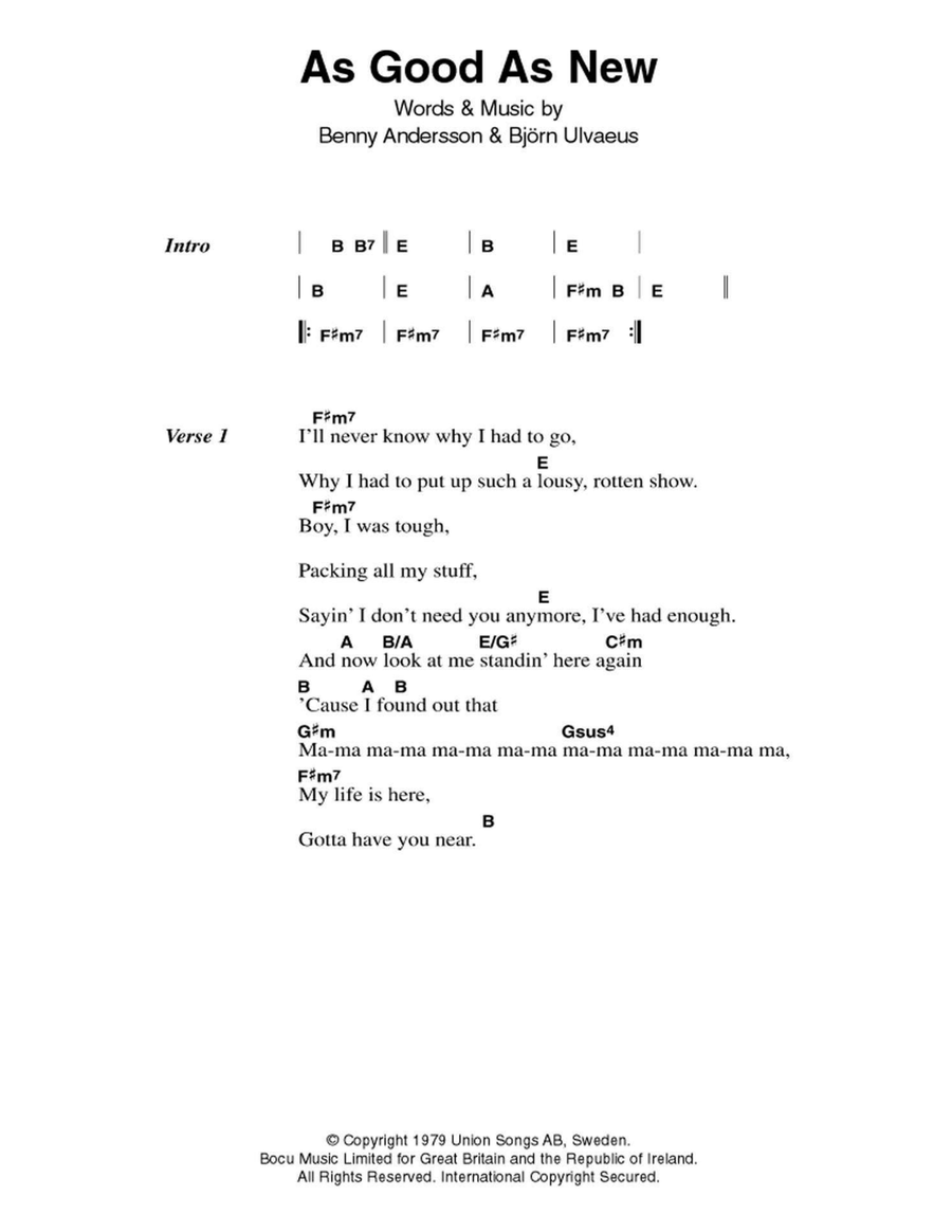 As Good As New As Good As New Acoustic Guitar scores gallery preview page 1