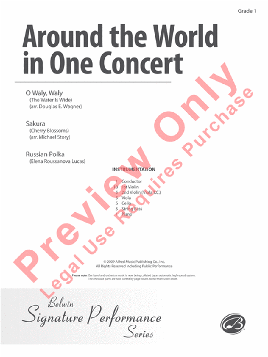 Around the World in One Concert String Orchestra scores gallery preview page 2
